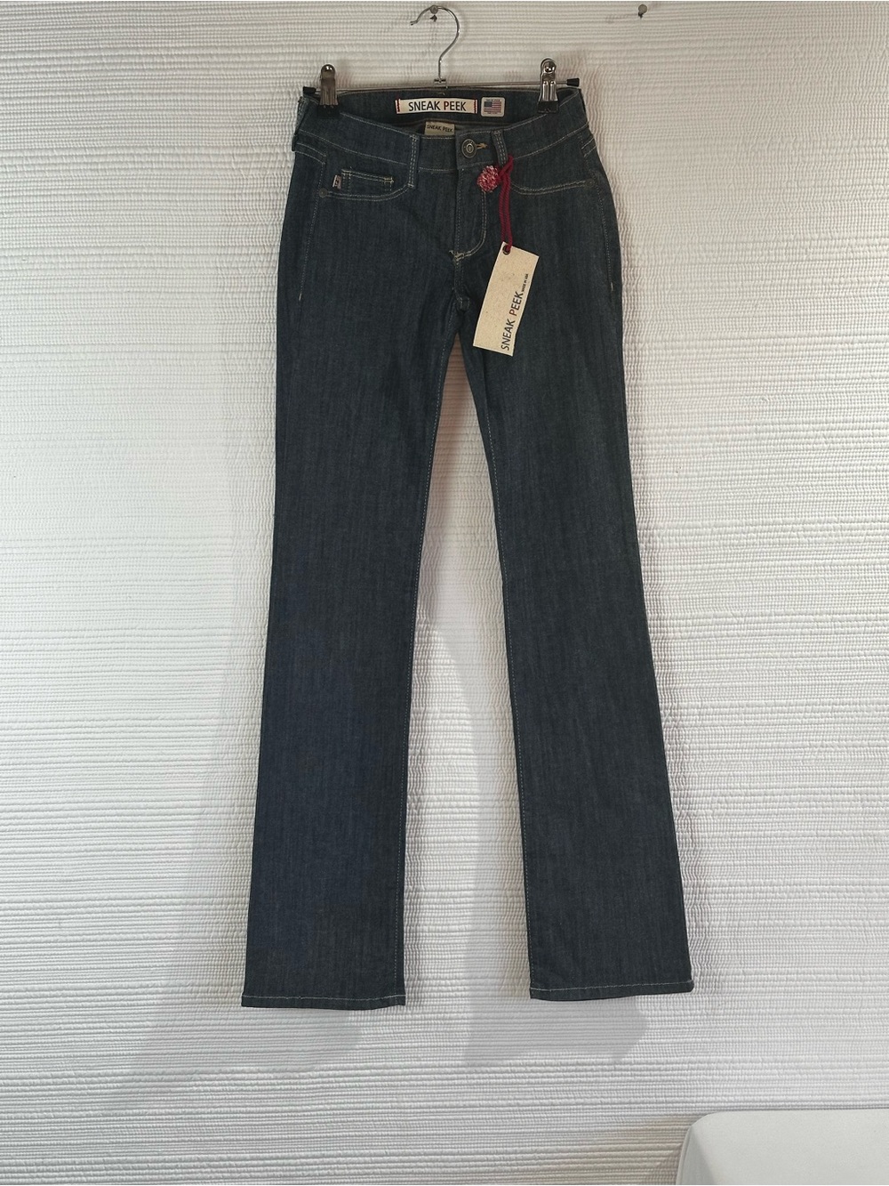 Sneak Peek Made in USA Dark Wash Bootcut Stretch Jeans Women’s Size 1 Y2K - Picture 15 of 15